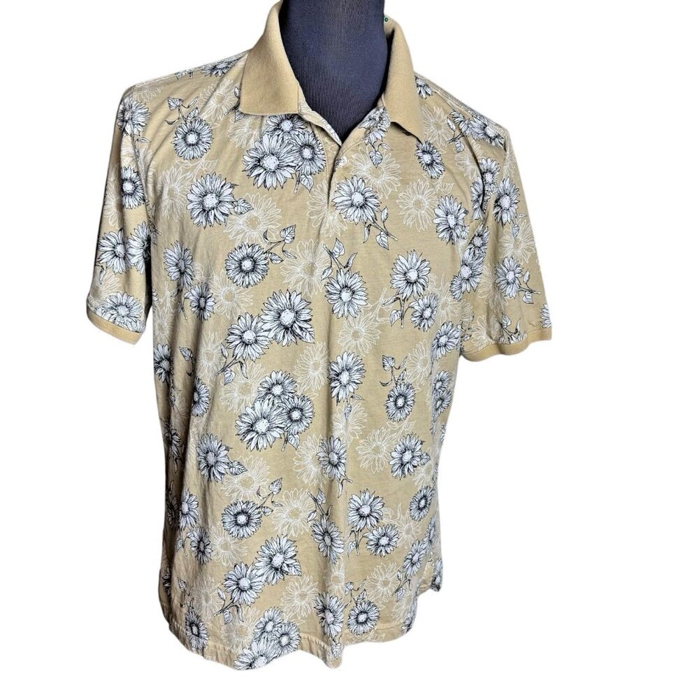Men's Polo Shirt Eight Bells size XL Floral print